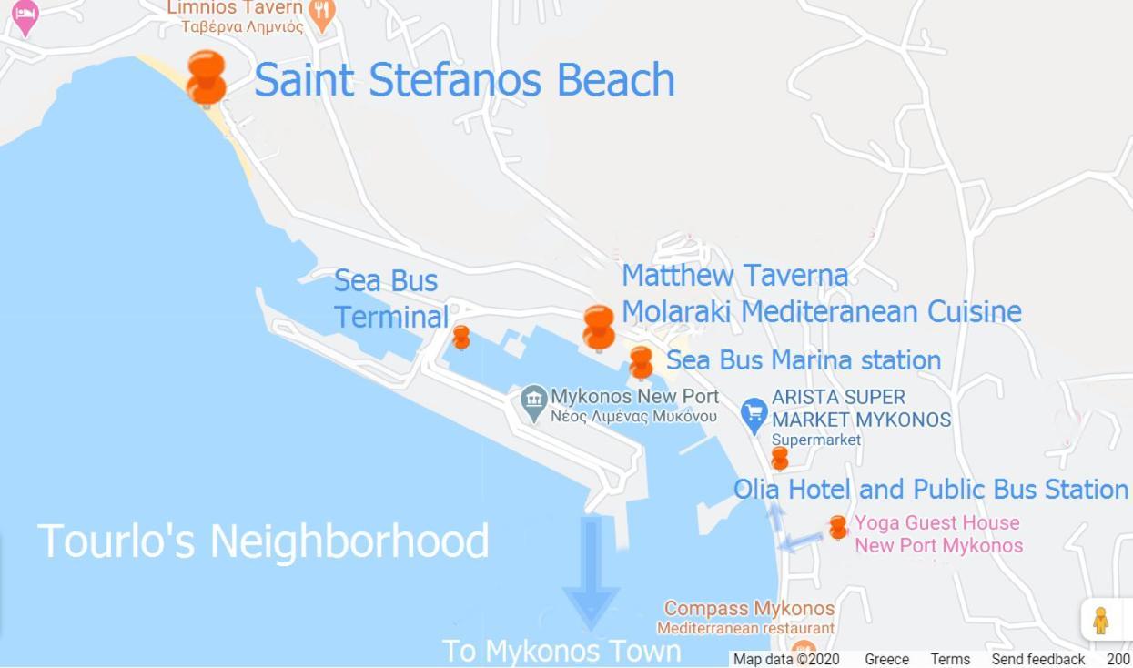 Sunny Guest House New Port Mykonos เตลอส ภายนอก รูปภาพ